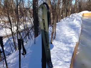 Front yard skiing